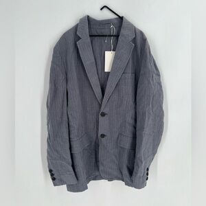 Cos Men’s Unstructured Linen Flax Pinstripe Blazer